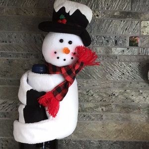 Snowman wine holder